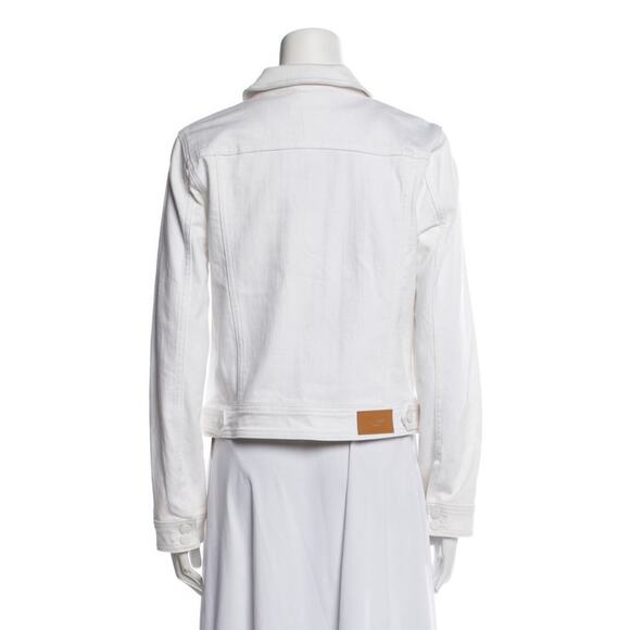 $298 KATE SPADE NWT Classic All White Denim Jean Jacket – Large - Picture 12 of 15